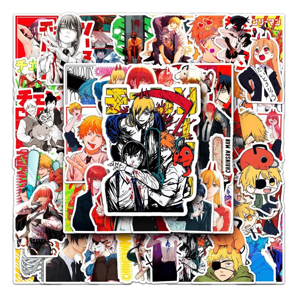 Chainsaw Man Anime 50 Piece Sticker Set